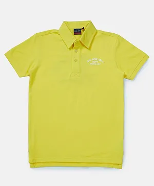 Gini & Jony Half Sleeves Collar Neck T Shirt - Yellow