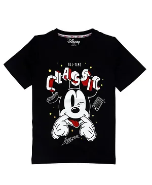 Kinsey Half Sleeves Disney Mickey Tee - Black