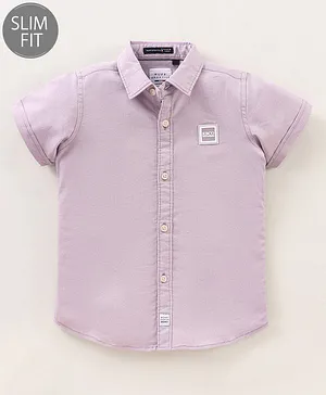Ruff Half Sleeves Shirt Solid - Light Purple