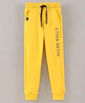 Allen Solly Juniors Full Length Track Pant Solid - Yellow