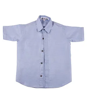 Mittenbooty Half Sleeves Solid Colour Shirt - Sky Blue