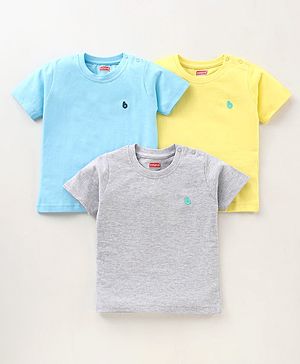 Babyhug Half Sleeves Solid T-Shirts Pack of 3 - Multicolor