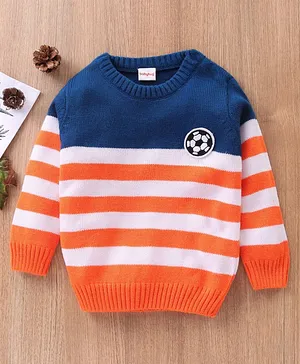 Babyhug Full Sleeves Sweater Stripes Design - Multicolor
