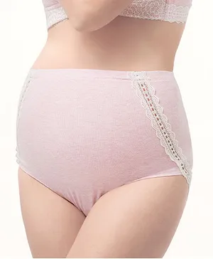 Momsoon Maternity Lace Detailing Panty - Pink
