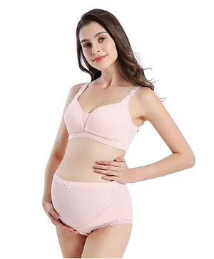 Momsoon Maternity & Nursing Bra & Panty Set - Pink