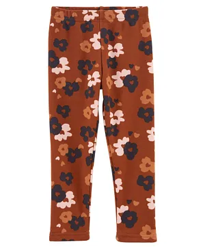 Carter's Floral Cozy Leggings - Brown