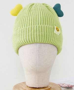 Babyhug Woollen Cap Green - Circumference 34 cm