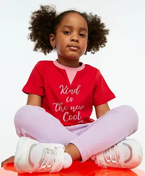 trendyol Printed Half Sleeves T Shirt - Red