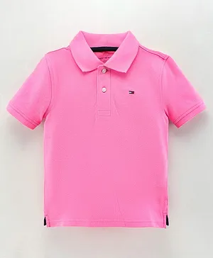Tommy Hilfiger Half Sleeves Solid Tee - Pink