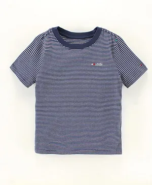 Tommy Hilfiger Half Sleeves T-Shirt Stripe Print - Blue