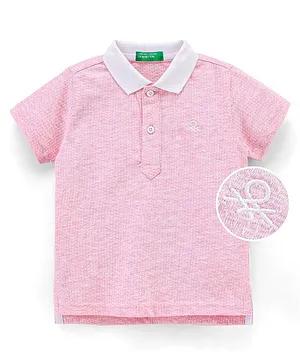 UCB Half Sleeves Solid T-Shirt - Pink