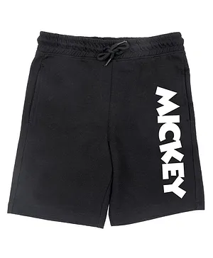 Disney By Wear Your Mind Mickey Printed Shorts - Black