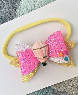 FOLLOW THE NEEDLE Hot Air Balloon Rubber Band - Pink