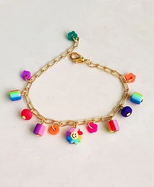 Lime By Manika Rainbow Charms Detailing Bracelet - Multi Colour