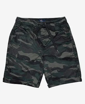Kiddopanti Camouflage Print Shorts - Green