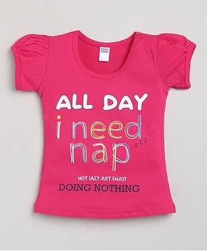 Nottie Planet Short Sleeves All Day Print T Shirt - Pink