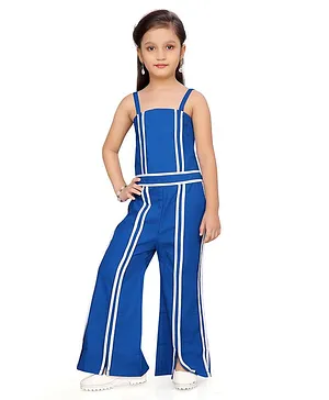 Aarika Sleeveless Striped Jumpsuit - Blue