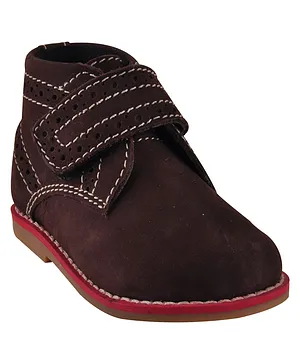 Beanz Solid Leather Shoes - Brown
