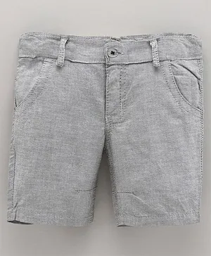 Rikidoos Solid Self Designed Shorts - Grey