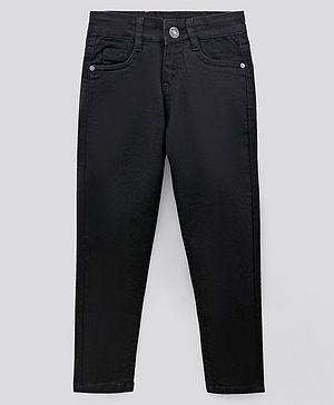 Pine Kids Full Length Solid Jeans - Black