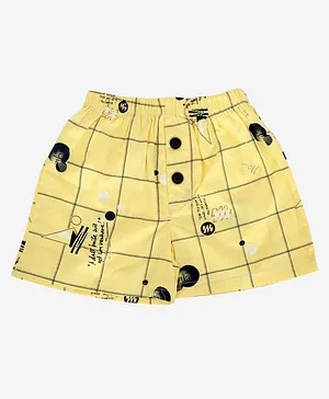 Chipbeys Printed Shorts - Yellow