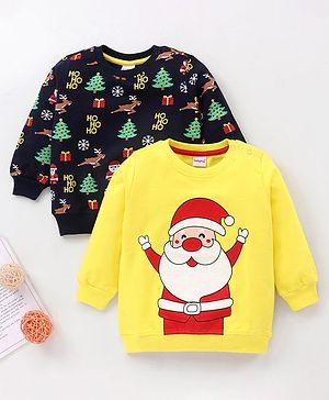 Babyhug Full Sleeves Printed Sweatshirts Pack of 2 - Multicolor