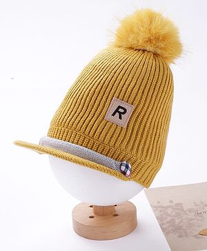 Babyhug Woollen Cap Brown  - Diameter 12 cm
