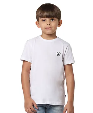 Jack & Jones Junior Half Sleeves T-Shirt Solid- White