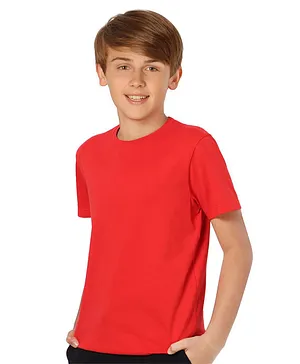 Jack & Jones Junior Half Sleeves T-Shirt-  Red