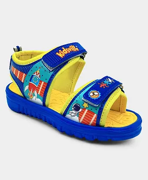 Kidsville Featured Space Print Casual Wear Sandals - Blue