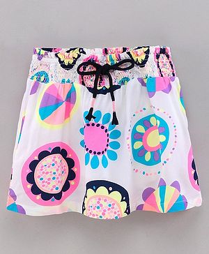 Vitamins Above Knee Length Printed Skirt - Multicolor
