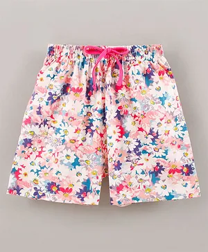 Fido Knee Length Shorts Floral Print - Multicolor