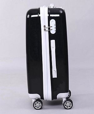 Pine Kids Trolley Luggage Bags Black - 22 inch| Shock Resistant| Telescopic Handle| Water Resistant| Easy Zipper Closure| Durable Wheels| Number Lock