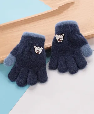 Babyhug Woollen Hand Gloves - Blue