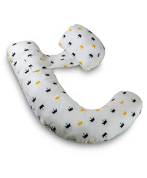Baby Moo H Shaped Pregnancy Pillow For Pregnant Women - White