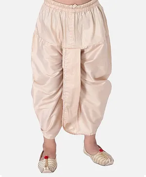 Tabard Solid Cotton Dhoti - Beige