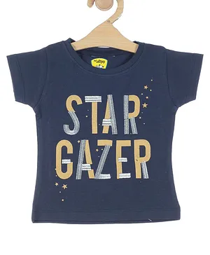 Lil Lollipop Half Sleeves Star Gazer T Shirt - Navy Blue