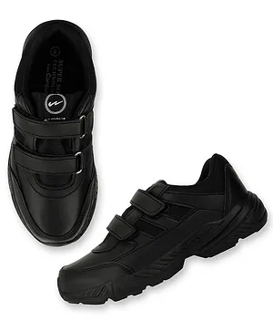 Campus Bingo 151Vs Unisex Solid School Shoes - Black