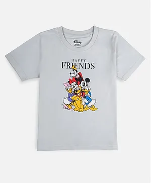 Nap Chief Half Sleeves Disney Mickey & Friends Printed Tee - Grey