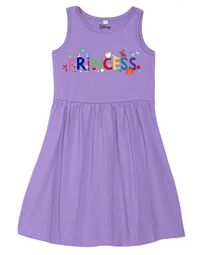 Disney By Wear Your Mind Sleeveless Disney Princess Print Dress - Purple