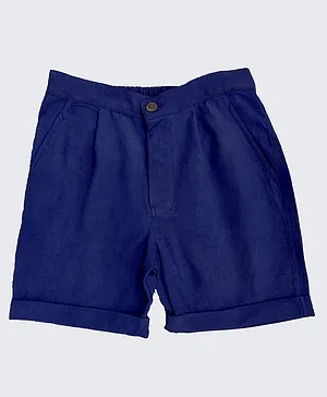 Ikeda Designs Solid Shorts For Boys - Blue