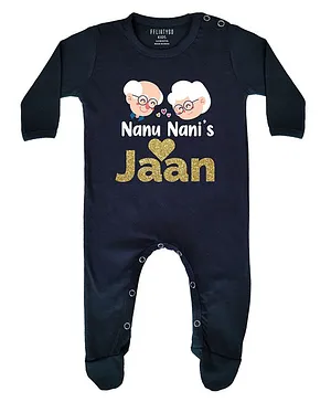 FFlirtygo Nanu Nanis Print Full Sleeves Romper - Navy Blue