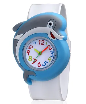 Stol'n Dolphin Fish Shaped Slap Stick Wrist Watch - Blue