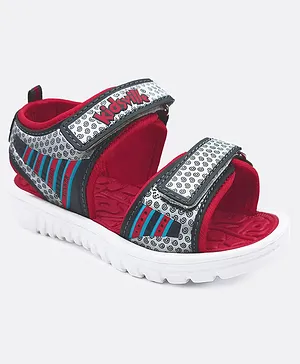 Kidsville  Featured Printed Sandals - Red