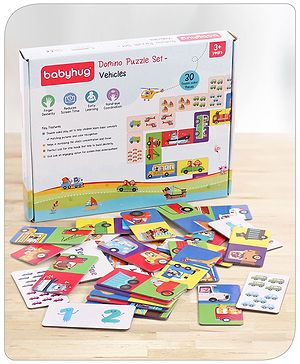 Babyhug Domino Double Sided Puzzle Set of Vehicles - 30 Pieces