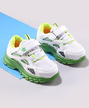 Cute Walk by Babyhug Solid Sneakers with Velcro Closure - Green