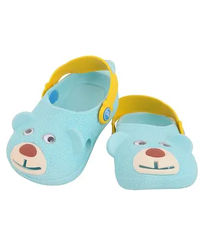 Yellow Bee Puppy Detail Casual Clogs - Blue