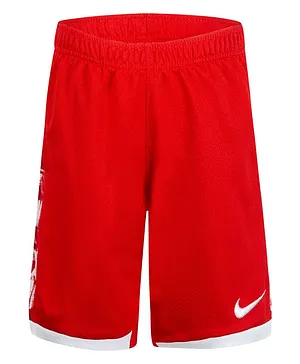 Nike Dri Fit Icon Print Trophy Shorts - Red & Black