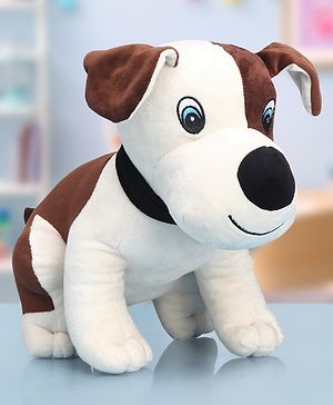 Babyhug Dog Soft Toy White and Brown - Height 35 cm
