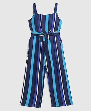 KIDSCRAFT Striped Print Sleeveless Jumpsuit - Multi Color